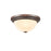 Millennium Lighting 13" 2 Light Flush, Bronze/Turinian Scavo