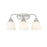 Millennium Lighting Alberta 3 Light Vanity Light, Nickel/White - 491003-BN