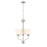 Millennium Lighting Alberta 3 Light Chandelier, Brushed Nickel/White - 492003-BN