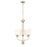 Millennium Lighting Alberta 3 Light Chandelier, Modern Gold/White - 492003-MG