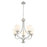 Millennium Lighting Alberta 5 Light Chandelier, Brushed Nickel/White - 492005-BN