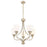 Millennium Lighting Alberta 5 Light Chandelier, Modern Gold/White - 492005-MG