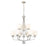 Millennium Lighting Alberta 9 Light Chandelier, Brushed Nickel/White - 492009-BN