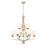 Millennium Lighting Alberta 9 Light Chandelier, Modern Gold/White - 492009-MG