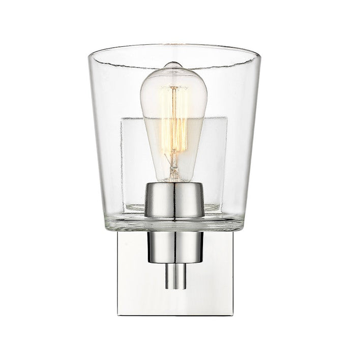 Millennium Lighting Evalon 1 Light Wall Sconce, Chrome/Clear - 496001-CH