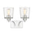 Millennium Lighting Evalon 2 Light Vanity, Chrome/Clear - 496002-CH