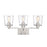 Millennium Lighting Evalon 3 Light Vanity, Brushed Nickel/Clear - 496003-BN