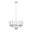 Millennium Lighting Evalon 5 Light Chandelier, Brushed Nickel/Clear - 497005-BN