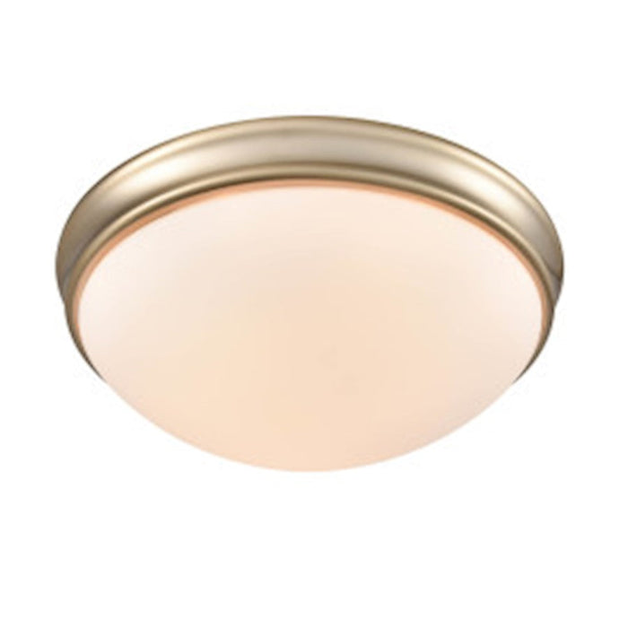 Millennium Lighting 3 Light Flush Mount, Modern Gold/Etched White - 5225-MG