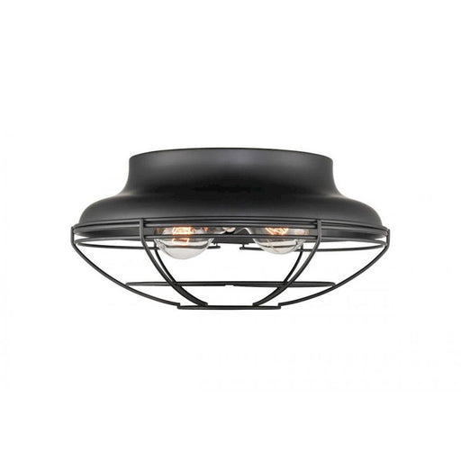 Millennium Lighting 2 Light 12" Outdoor Flush Mount, Matte Black - 5382-MB