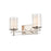 Millennium Lighting 2 Light Sconce, Nickel/Clear/Etched White - 5502-BN