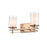 Millennium Lighting 2 Light Sconce, Modern Gold/Clear/Etched White - 5502-MG