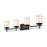 Millennium Lighting 4 Light Sconce, Black/Clear/Etched White - 5504-MB