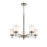 Millennium Lighting 5 Light Chandelier, Nickel/Clear/Etched Whit - 5515-BN