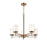 Millennium Lighting 5 Light Chandelier, Modern Gold/Clear/Etched White - 5515-MG