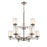 Millennium Lighting 9 Light Chandelier, Nickel/Clear/Etched Whit - 5519-BN