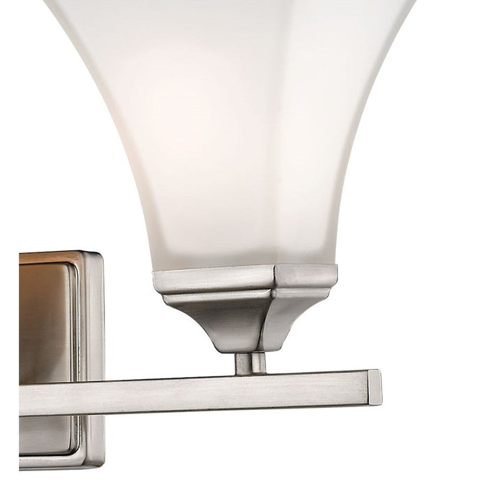 Millennium Lighting 3 Light Vanity 633, Brushed Nickel/Etched White