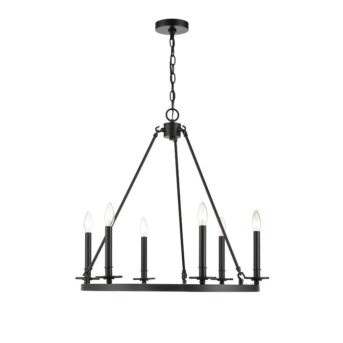 Millennium Florence 6 Light 25" Mini-Pendant Light, Matte Black - 6706-MB