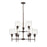 Millennium Lighting Asheville 9 Light Chandelier, Bronze/Clear - 6909-RBZ