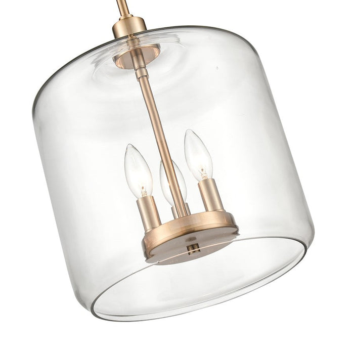 Millennium Lighting Asheville 3 Light Pendant, Modern Gold/Clear - 6933-MG