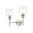 Millennium Lighting Asheville 2 Light Vanity, Satin Nickel/Clear - 6942-SN