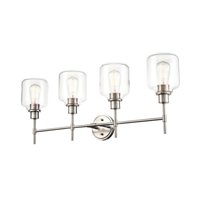 Millennium Lighting Asheville 4 Light Vanity, Satin Nickel/Clear - 6944-SN