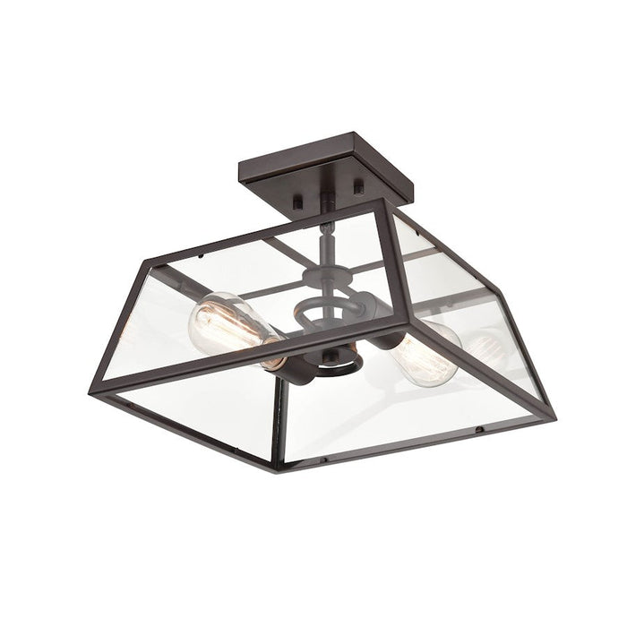 Millennium Lighting Grant 2 Light Outdoor Lantern, PC Bronze/Clear - 8022-PBZ