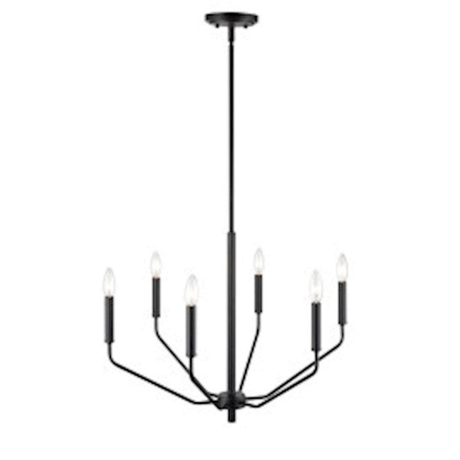 Millennium 6 Light 18.75" Light Chandelier, Matte Black - 8166-MB