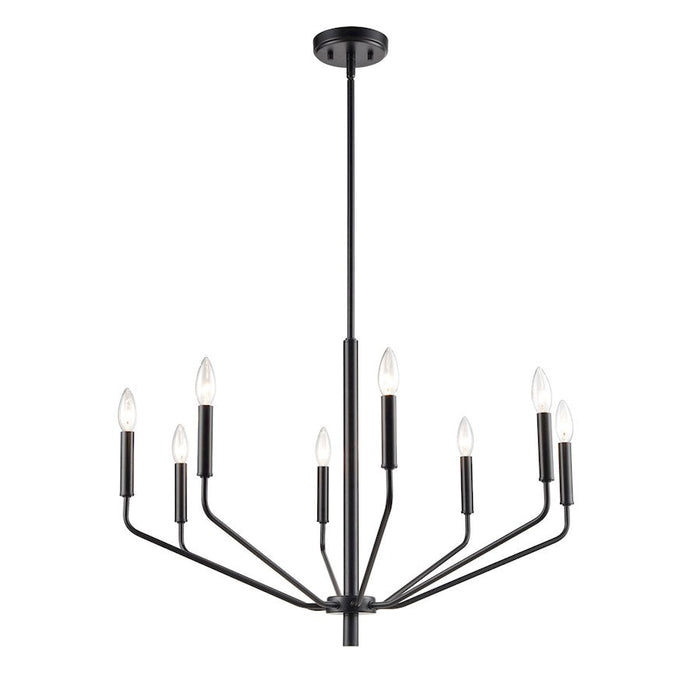 Millennium Lighting Laurell 8 Light Chandelier, Matte Black