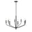 Millennium Lighting Laurell 8 Light Chandelier, Matte Black