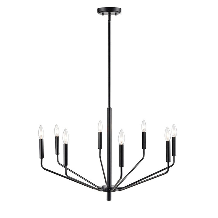 Millennium Lighting Laurell 8 Light Chandelier, Matte Black