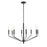 Millennium Lighting Laurell 8 Light Chandelier, Matte Black