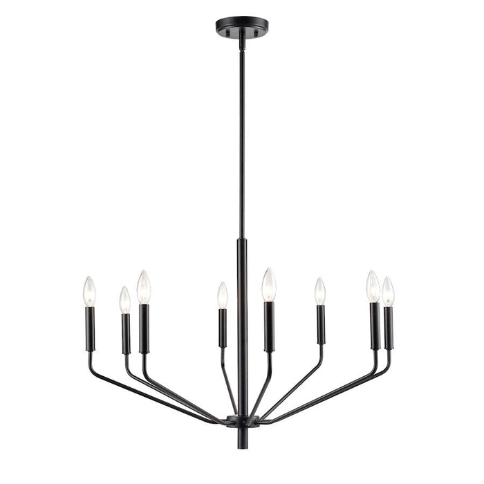 Millennium Lighting Laurell 8 Light Chandelier, Matte Black