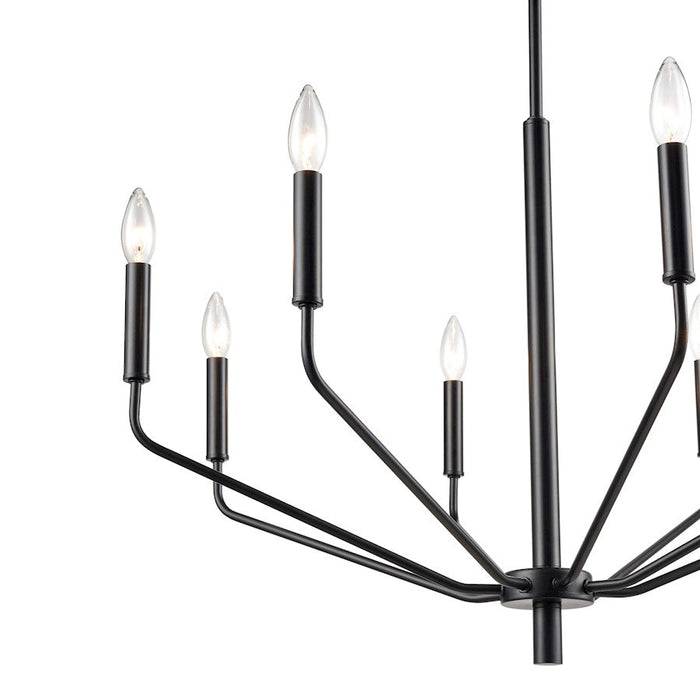 Millennium Lighting Laurell 8 Light Chandelier, Matte Black