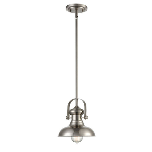 Millennium Lighting 1 Light Mini-Pendant, Brushed Nickel - 90051-BN