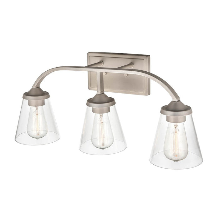 Millennium Josleen 3 Light 10" Vanity, Satin Nickel/Clear - 910"3-SN