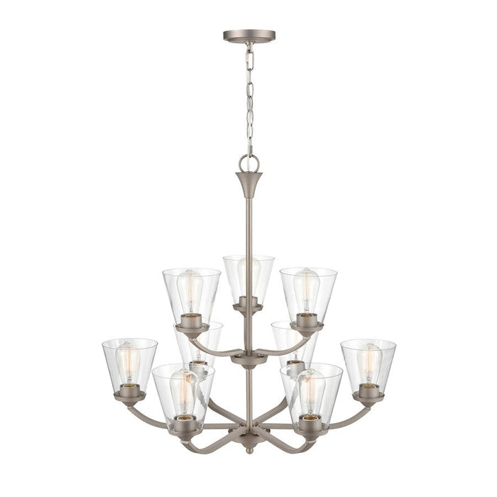 Millennium Josleen 9 Light 30" Chandelier, Satin Nickel/Clear - 9109-SN