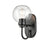 Millennium Lighting 1 Light Wall Sconce, Matte Black/Clear - 91201-MB