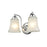 Millennium Lighting 12" 2 Light Vanity Light, Nickel/Faux Alabaster - 9332-SN