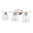 Millennium Lighting 3 Light Vanity Light, Brushed Nickel/Clear