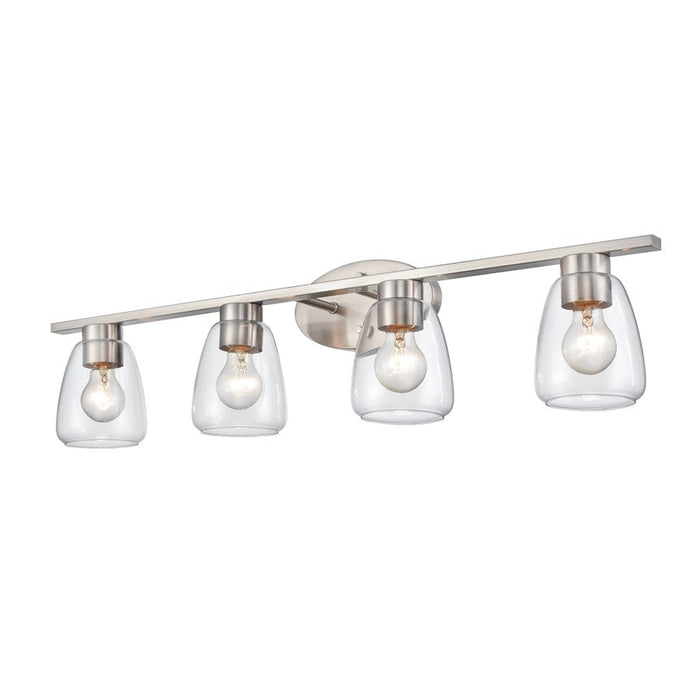 Millennium Lighting 4 Light Vanity Light, Brushed Nickel/Clear