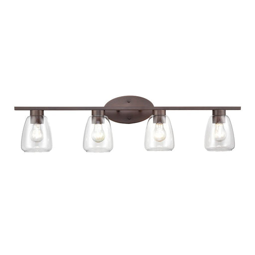 Millennium Lighting 4 Light Vanity Light, Satin Nickel/Clear - 9364-SN