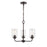 Millennium Lighting Moven 3 Light Chandelier, Bronze/Clear Seeded - 9603-RBZ