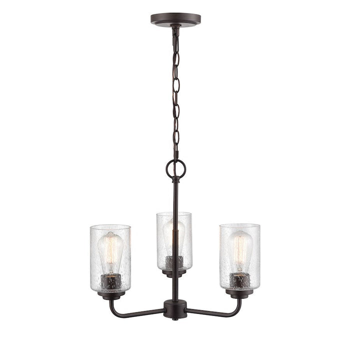 Millennium Lighting Moven Chandelier, Bronze/Clear Seeded