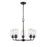 Millennium Lighting Moven 5 Light Chandelier, Bronze/Clear Seeded - 9605-RBZ