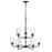 Millennium Lighting 9 Light 26.75" Chandelier, Black/Clear Seeded - 9609-MB