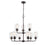 Millennium Lighting Moven 9 Light Chandelier, Bronze/Clear Seeded - 9609-RBZ