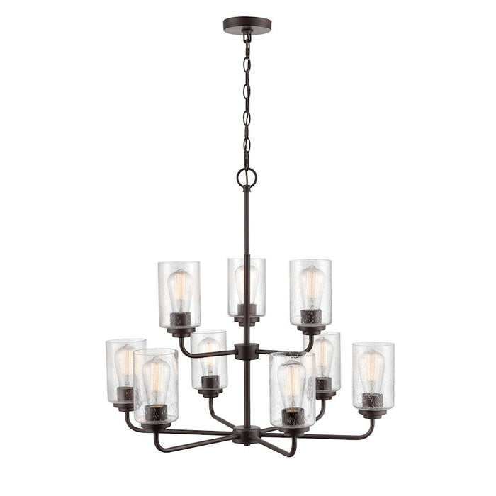 Millennium Lighting Moven Chandelier, Bronze/Clear Seeded