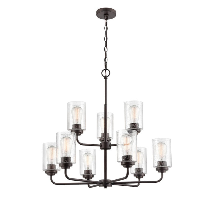 Millennium Lighting Moven Chandelier, Bronze/Clear Seeded