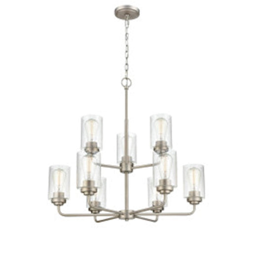 Millennium Moven 9 Light 26.75" Chandelier, Satin Nickel/Clear - 9609-SN